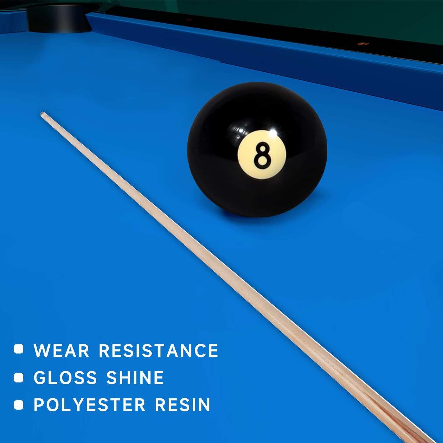 GSE 2-1/4" Regulation Size Billiard #8 Pool Ball Replacement Eight Ball OR Standard Billiard Pool Cue Ball Replacement Ball. Billiard Pool Table Accessories