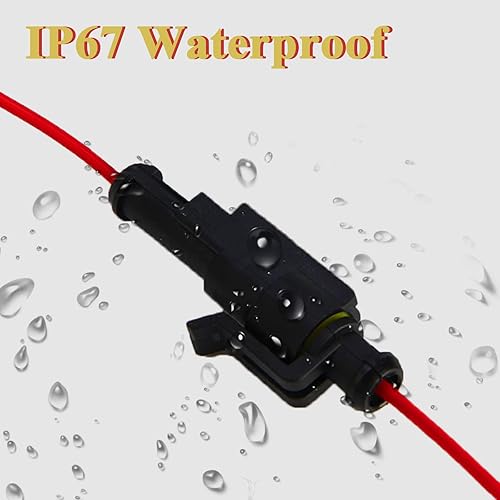 Miniatura 5 de Conectores eléctricos impermeables de 1Pin Way 16 AWG, macho y hembra, kit de enchufe de arnés de cable de 16 AWG adecuado para automóvil, camión,