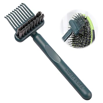 Hair Brush Cleaning Tool,2-In-1 Comb Cleaner,Portable Hair Brush Cleaning Tool,for Removing Hair and Dust,Suitable for Home and Hair SalonGreen