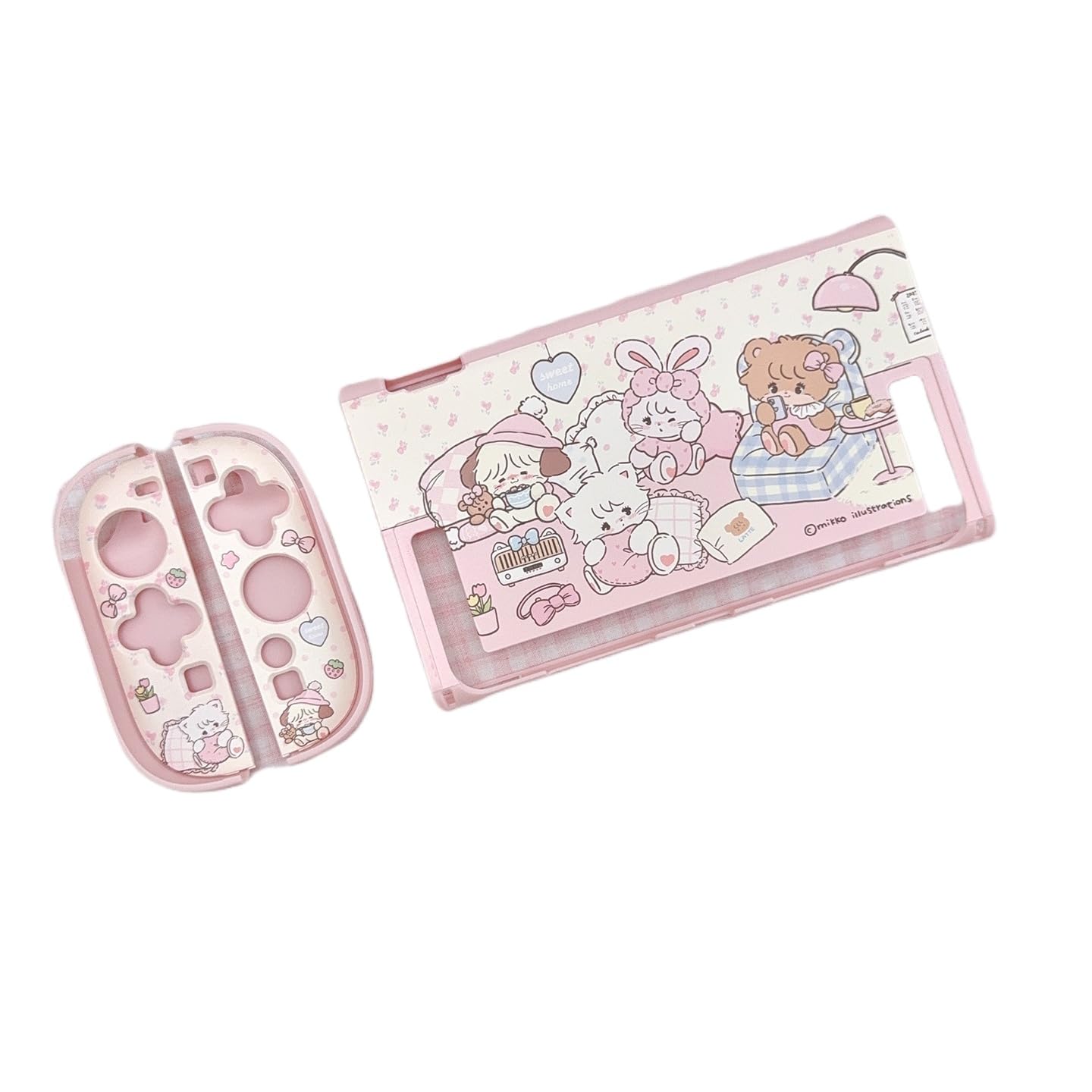 Amazon | Mikko Swicth2対応カバー ピンク かわいい 有機EL型