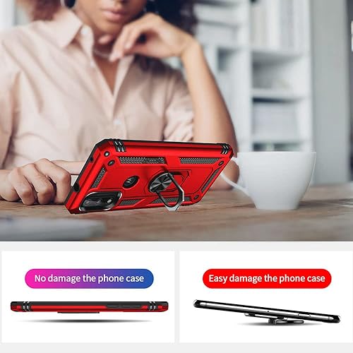 Miniatura 6 de Funda para Moto G Play 2023 con protector de pantalla HD, grado militar, 16 pies, anillo a prueba de caídas, a prueba de golpes, para Motorola G