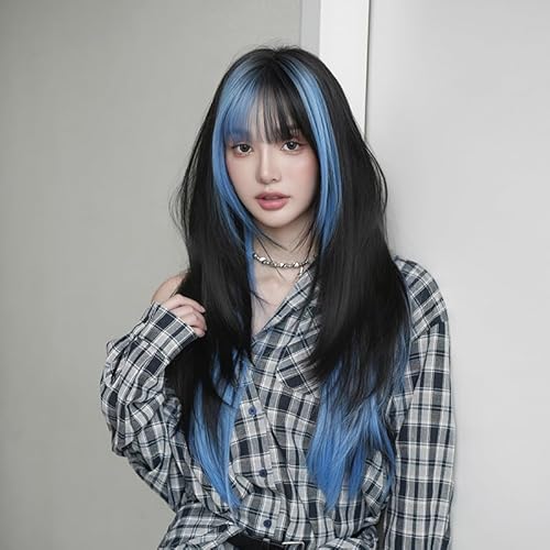 IFLY �E�B�b�O �����O �X�g���[�g ���f�B�[�X �t���E�B�b�O ���R ���� ���� ���C���[�J�b�g �C���i�[�J���[ �O���f�[�V���� ���i�g�� ���� (�u���b�N���u���[75cm)