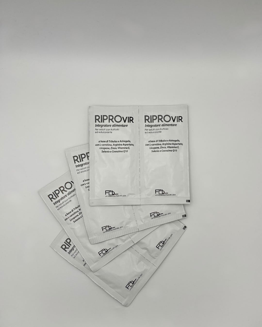 RIPROVIR integratore alimentare in bustine solubili con Tribulus, Astragalo, L-Carnitina, Arginina-Aspartato, Licopene, Zinco, Vitamina E, Selenio, Coenzima Q10. SENZA GLUTINE E LATTOSIO