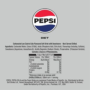 Pepsi Diet Cola, 2L