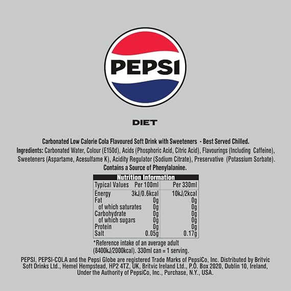 Pepsi Diet Cola, 2L