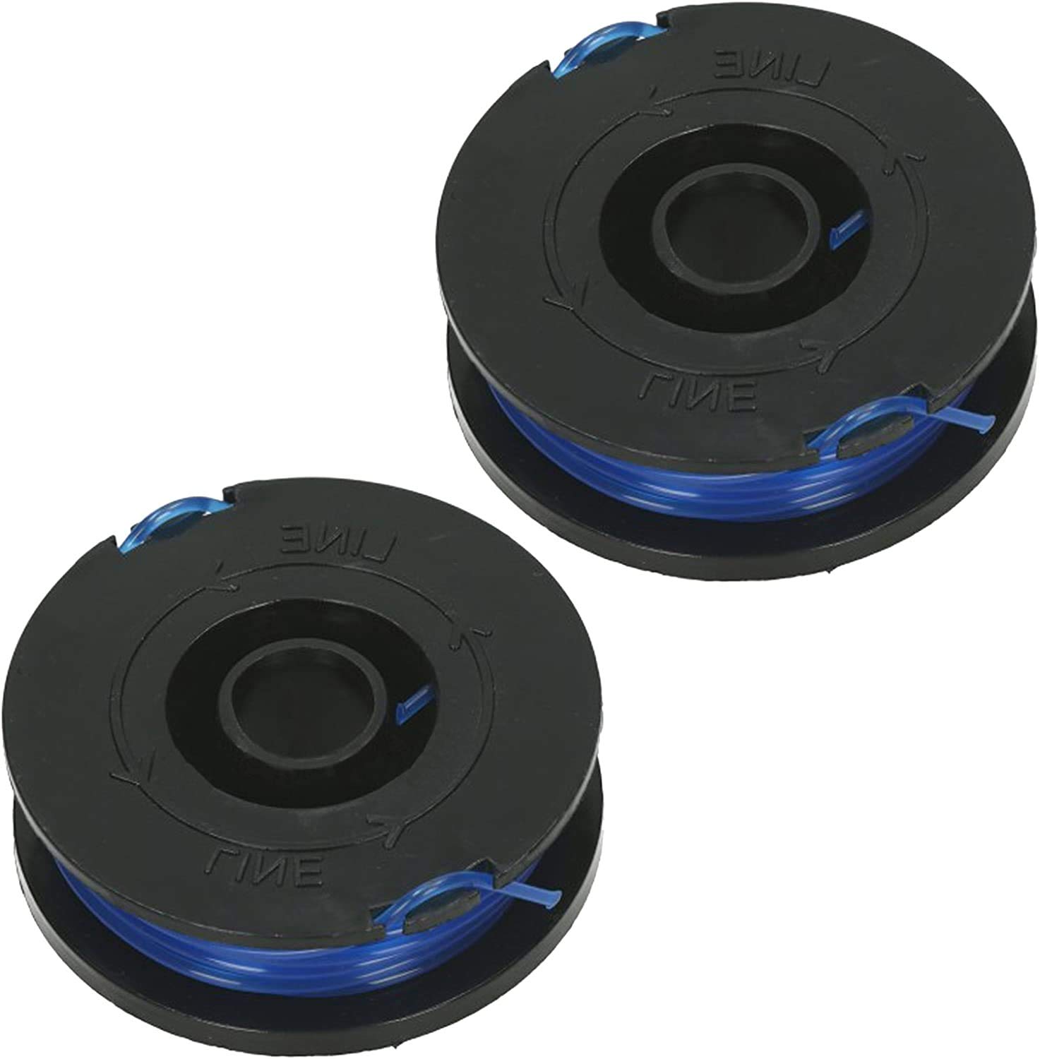 SPARES2GO 5m Line & Spool Compatible with Grizzly ERT 450/8 530R 530RS FRT 430 FRT 430/10 Strimmer Trimmer (Pack of 2)