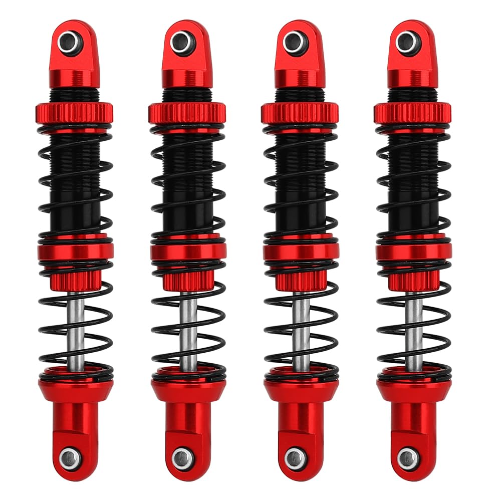 Pothyes RC Threaded Shock Absorber Oil Adjustable Damper Set with Springs for 1/10 RCTruck Crawler Axial SCX10 I II III Capra TRX4 D90 Wraith Metal