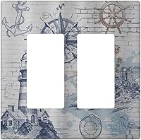 Vista 101 de Cubierta de interruptor de luz basculante de palanca de 2 bandas con textura de tablón rústico, diseño floral de mariposa y margarita