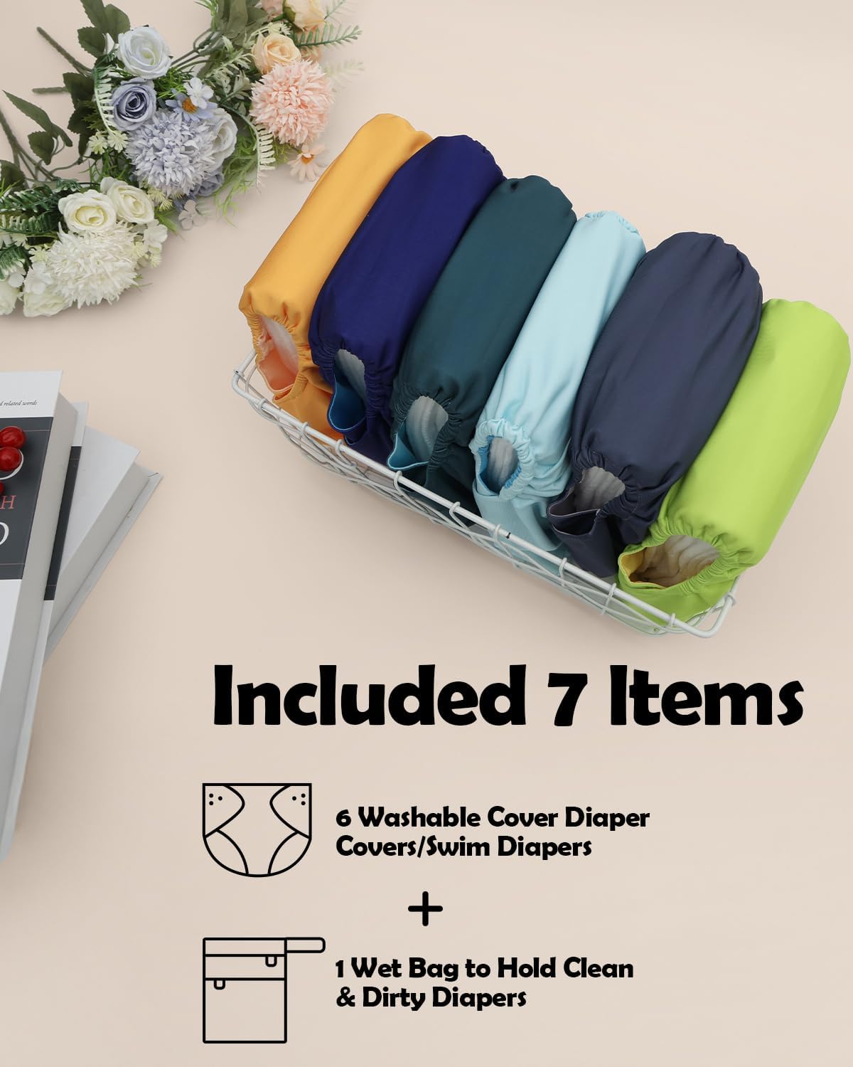 ALVA Baby Cloth Diaper Covers with One Wet Bag, Swim Diaper,Cloth Nappy Shell Baby Girls and Boys