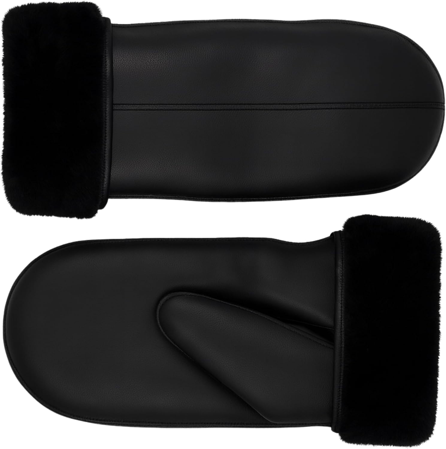 Men's Shearling Fur Mittens – LWG Certified Premium Sheepskin Leather Warm Cold Weather Winter Mittens
