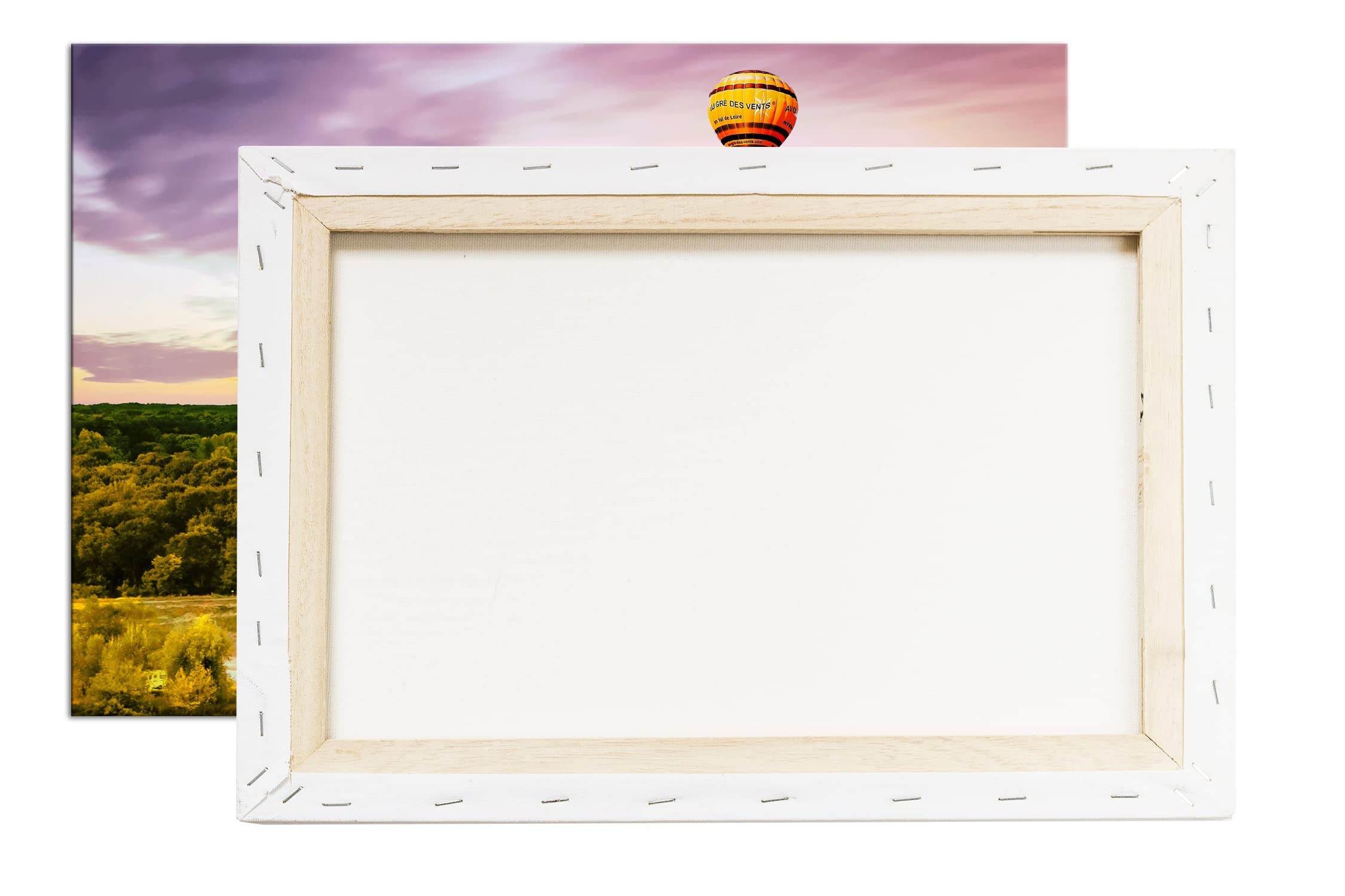 Obraz na płótnie balonem na gorące powietrze – wolność nad chmurami format: 90 x 60 cm XXL druk artystyczny obraz na blejtramie/obraz ścienny/dekoracja salonu