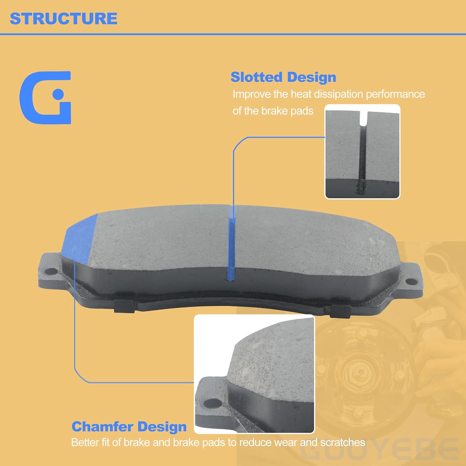 Front Brake Pads Kit,For Honda 2007-2023 CRV 2010-2011 Accord Crosstour 2005-2017 Odyssey 2019-2023 Passport 2012-2015 Crosstour,For Acura 2007-2021 RDX TLX,For Subaru 2016-2019 Legacy,D1521