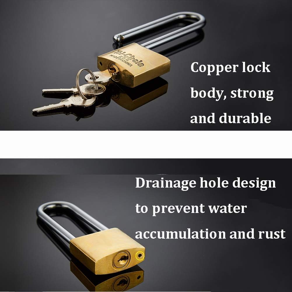 Keyed Padlocks with 3 Padlocks with The Same Key, Waterproof, Rust-Proof and Anti-Theft Security Lock, The Width of The Lock Body is 25mm32mm38mm50mm (Size : 50x126mm)