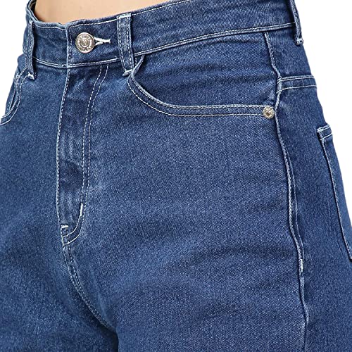 Image of KOTTY Women's High Rise Cotton Lycra Blend Ankle Length Relaxed Fit Jeans