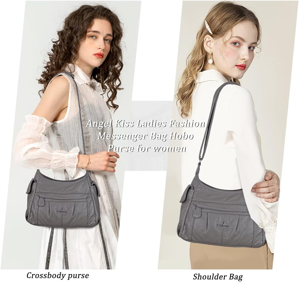 Angel Kiss Crossbody Bags for Women, Ladies Shoulder Handbags and Purses Medium Faux Leather Pocketbooks | Ladies, Medium, Faux Leather - Image 6