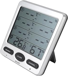 Room Hygrometer Thermometer, Digital Thermometer Humidity Monitor with 3 Remote Sensor, Accurate Indoor Hygrometer Thermometer for Home, Bedroom, Baby Room, Greenhouse, Cellar