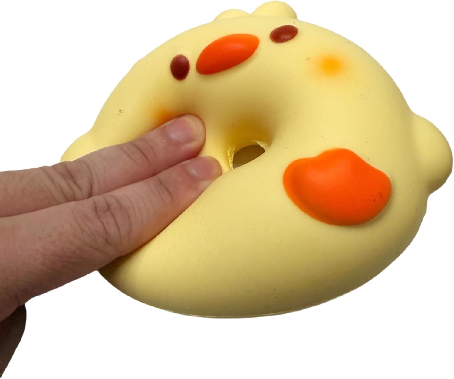 BELLYDOG-Cute Animal Bread Series Squishy, Wet Soft TPR Stress Relief Toy with Food Grade TPR, Scented Fun Super Adorable, Ideal Fidget Toy for Squeezing and Relaxing (Donut Duck)