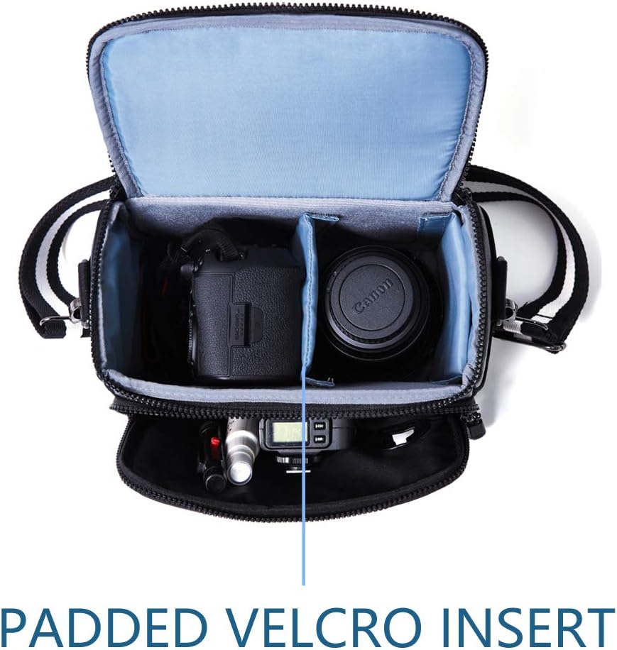 🛒 Crаzу Dеаlѕ MCHENG Camera Bag Case, Camera Shoulder Bag with Adjustable Dividers Compatible for Nikon, Sony, Fuji Instax, DSLR, Mirrorless Cameras and Lenses Accessories Black