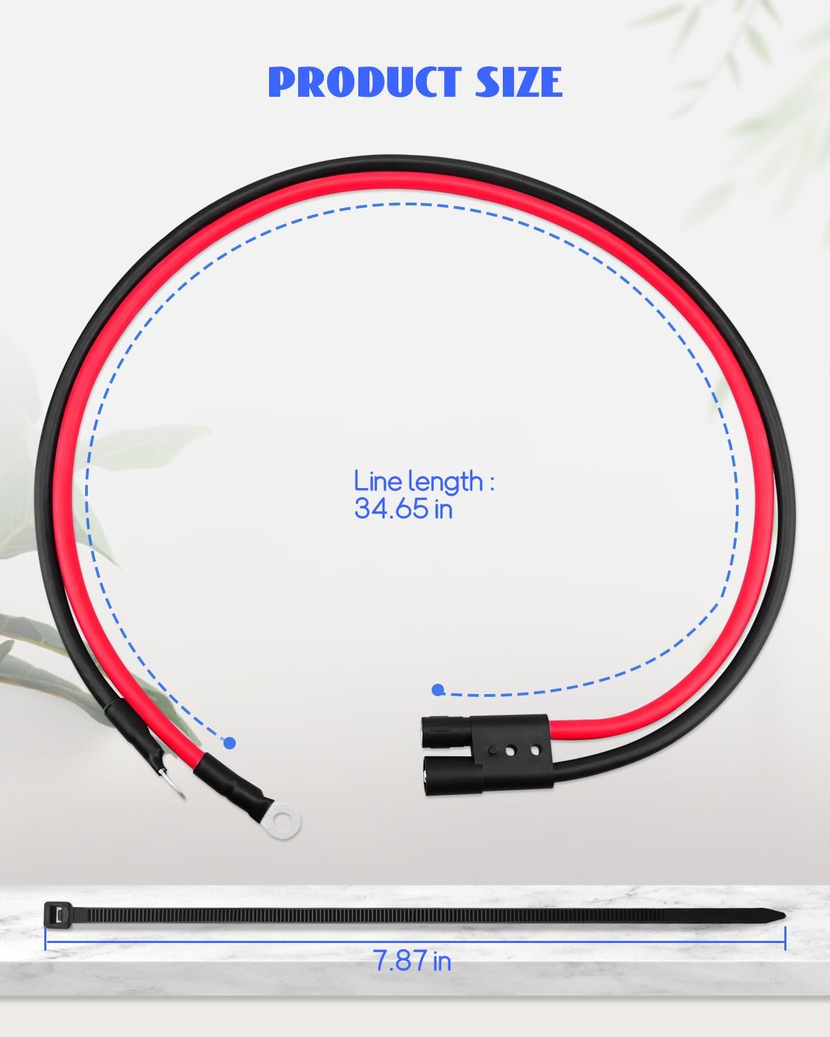 Power Ground Cable Plow Side 1304741 HYD01690 36" Fit for Boss Plows Snow Plow Harness