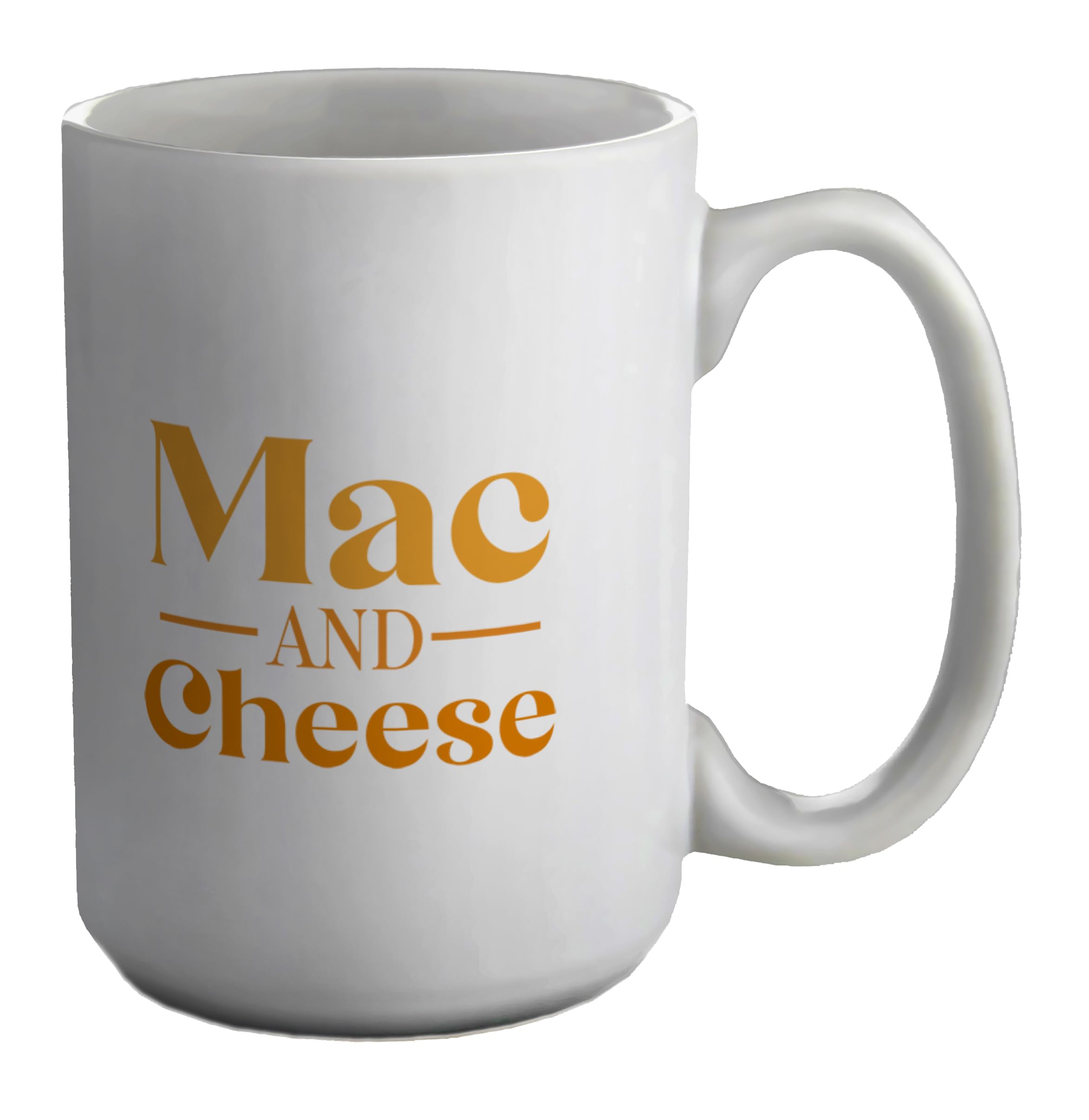 Shopagift Mac & Cheese Lover Mug Macaroni Elbow Pasta White 15oz Large Ceramic Cup