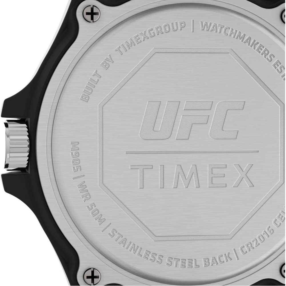 Timex UFC Montre Apex 40 mm pour Homme - Bracelet Noir - Cadran Noir - Boîtier Noir