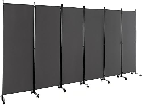 Miniatura 18 de Giantex Divisor de habitación grande de panel único, pantalla de privacidad de 73'' de ancho x 73'' de alto con ruedas con cerradura, divisor de