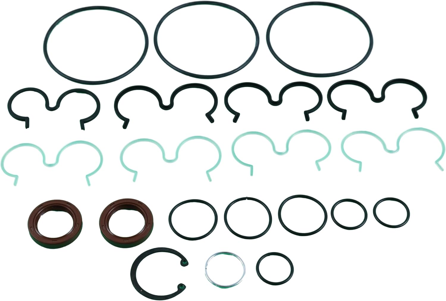 Hydraulic Pump Seal Kit 20/902901 20/902703 Compatible with Parker PGP620 Compatible with 1400B 1550B 214-17 3C 3CX 3D 3DX 4C 4CN 4CX Backhoe Loaders, 411 416 412S Loaders