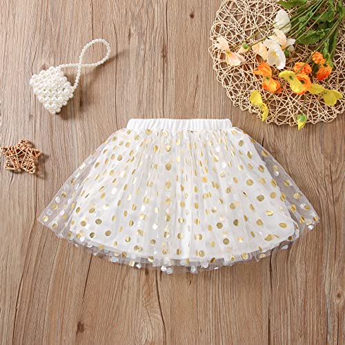 Toddler Infant Kids Baby Girls Infant Tutus, Tutu Skirt For Baby Girls Polka Dot Mesh Tulle Ballet Dress Skirt For Babies Birthday White #TOP5