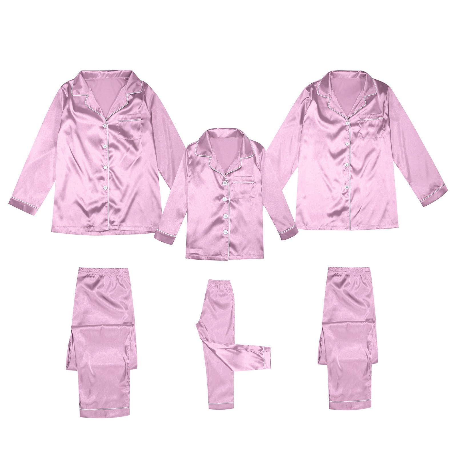 Christmas Pajamas for Family 2025 Matching Sets 2 Piece Lounge Sets for Women Couples Loungewear Sets Christmas Pjs Dad Pink