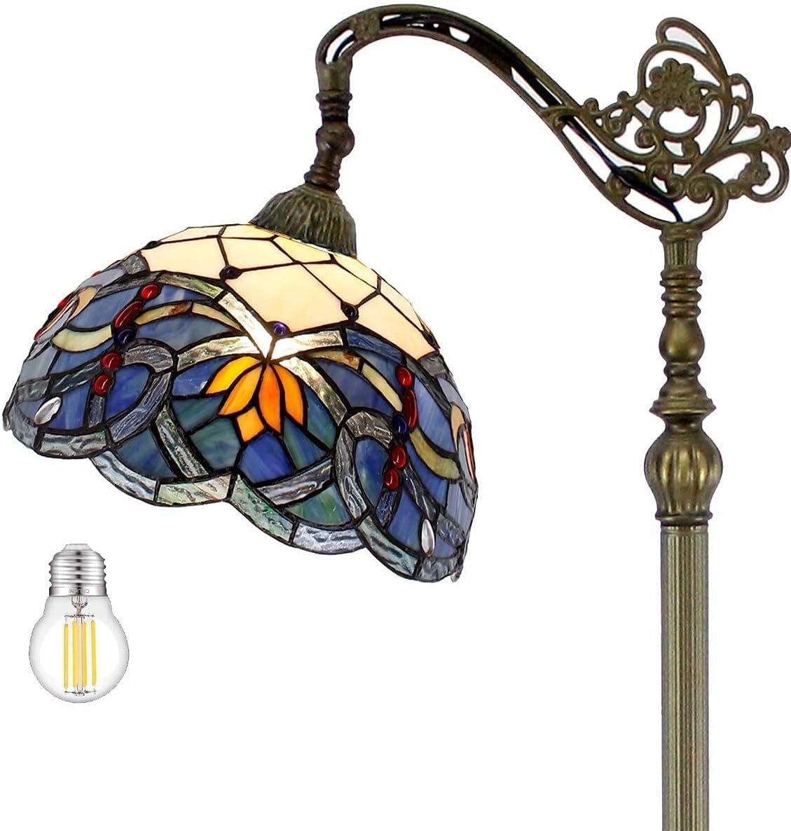 WERFACTORY Tiffany Lamp Series Stained Glass Style Lampshade Decorative Living Room Bedroom