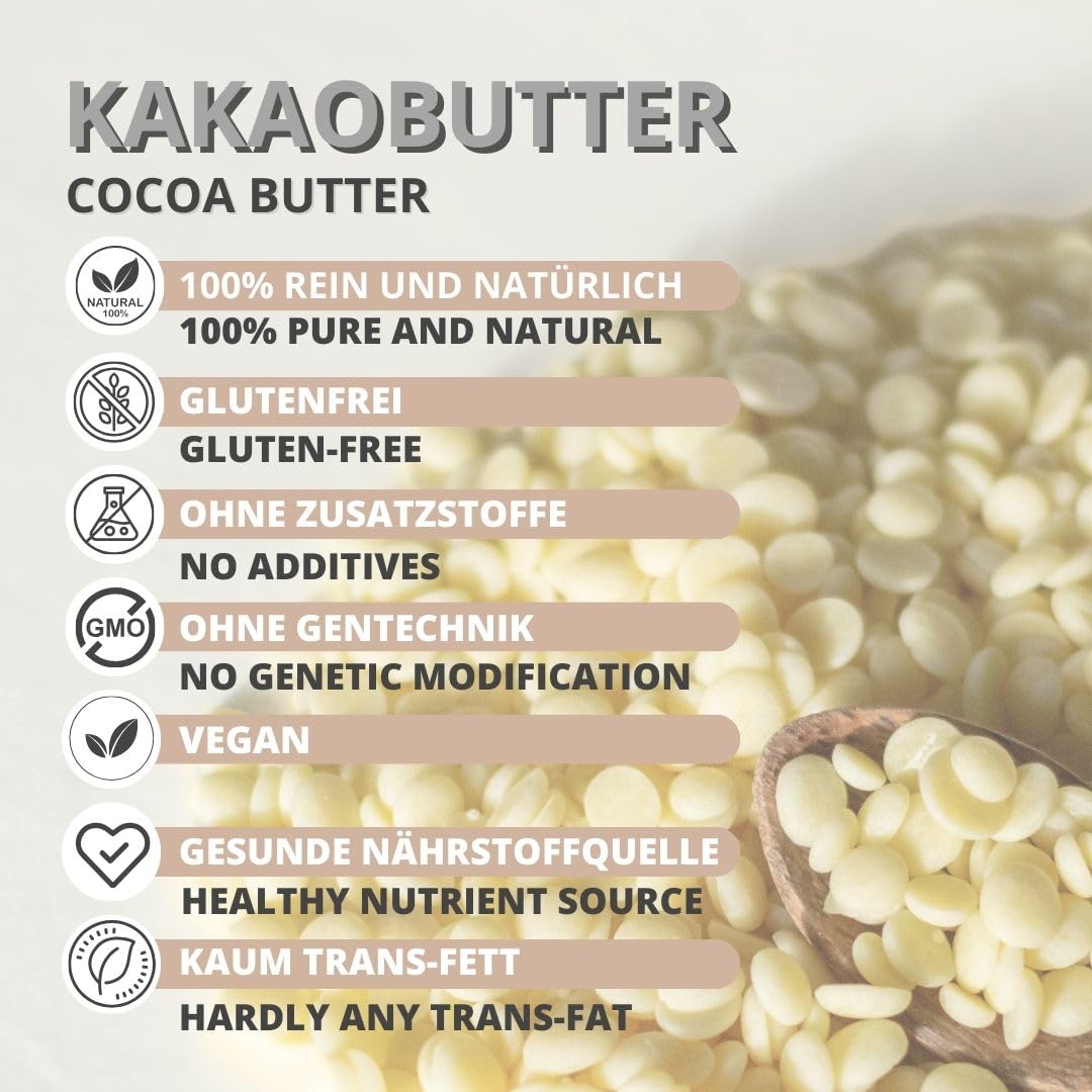 Kakaobutter Pastillen 10kg Lebensmittelqualität Cacao Chips