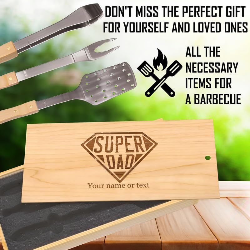 Set de Parrilla Personalizado para Padres Super Dad miniatura 6