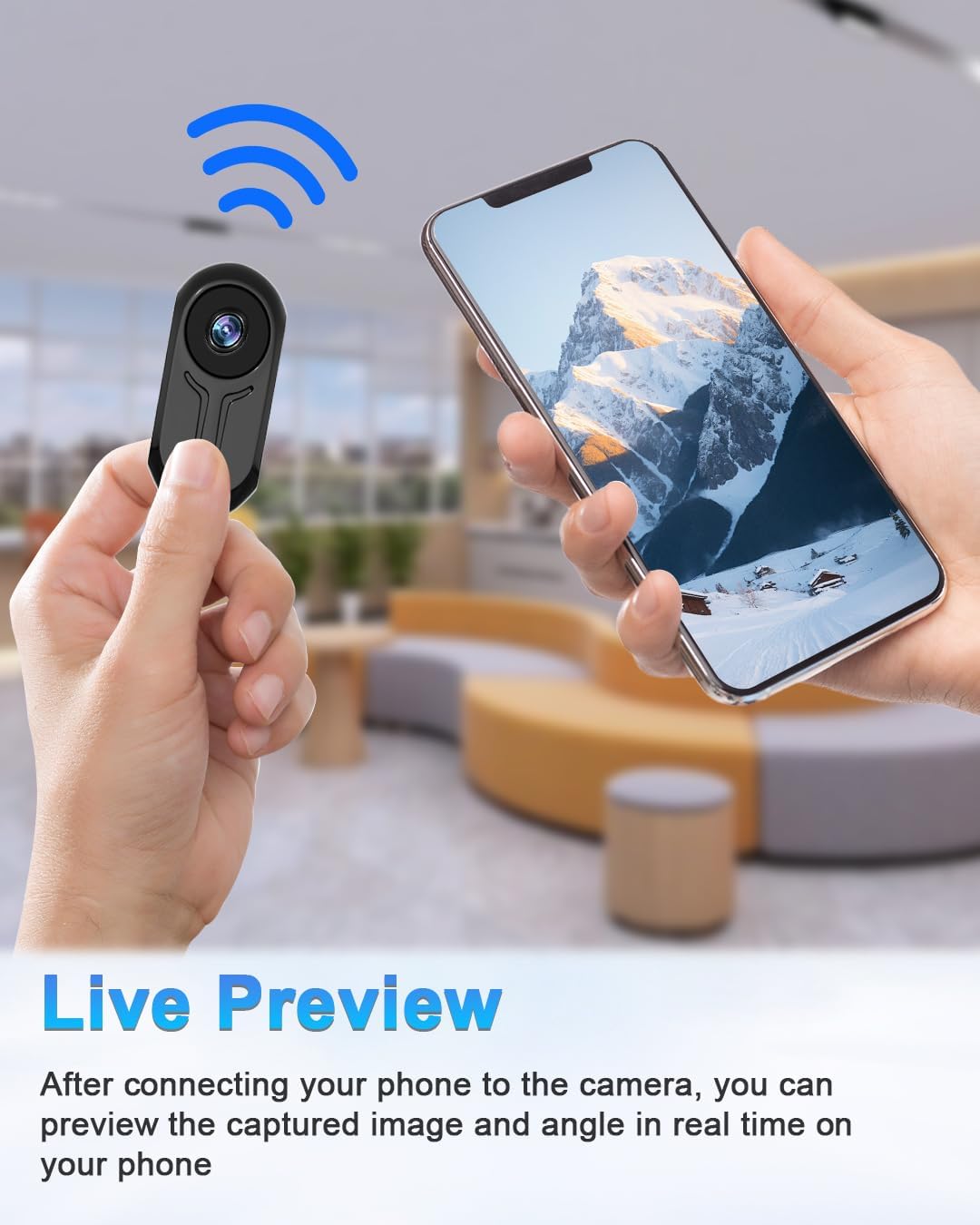 2K POV Camera, Mini Body Cameras with Audio and Video Recording, Action Camera with App Cotrol, Thumb-Sized Portable Wearable Cam, Helmet Cam for Cycling, Motorcycle, Chest Camera with 64GB