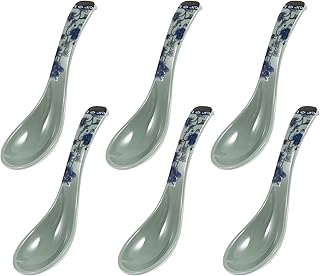 Abaodam 耐衝撃性と軽量設計の6本セットお粥 デザート用スープスプーン 家庭用キッチンスプーン 持ち運びに適した創造的デザイン