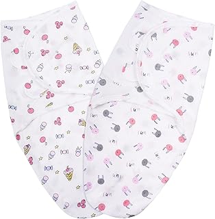 Vicloon Swaddle Blanket, 2 Pack Organic Baby Swaddle Sleep Sacks, Adjustable Swaddle Blanket Infant Baby Wrap Set, Newborn Swaddle Sack, Baby Swaddle Wrap for 0-3 Month