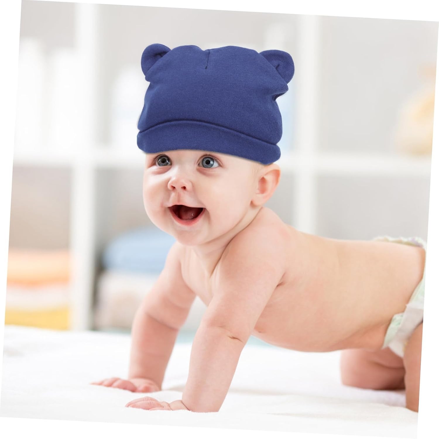 Newborn Ear Hat for Infants Soft Cotton Infant Cap Adorable Headwear for 0-1 Year Old Boys and Girls Lightweight and Comfortable