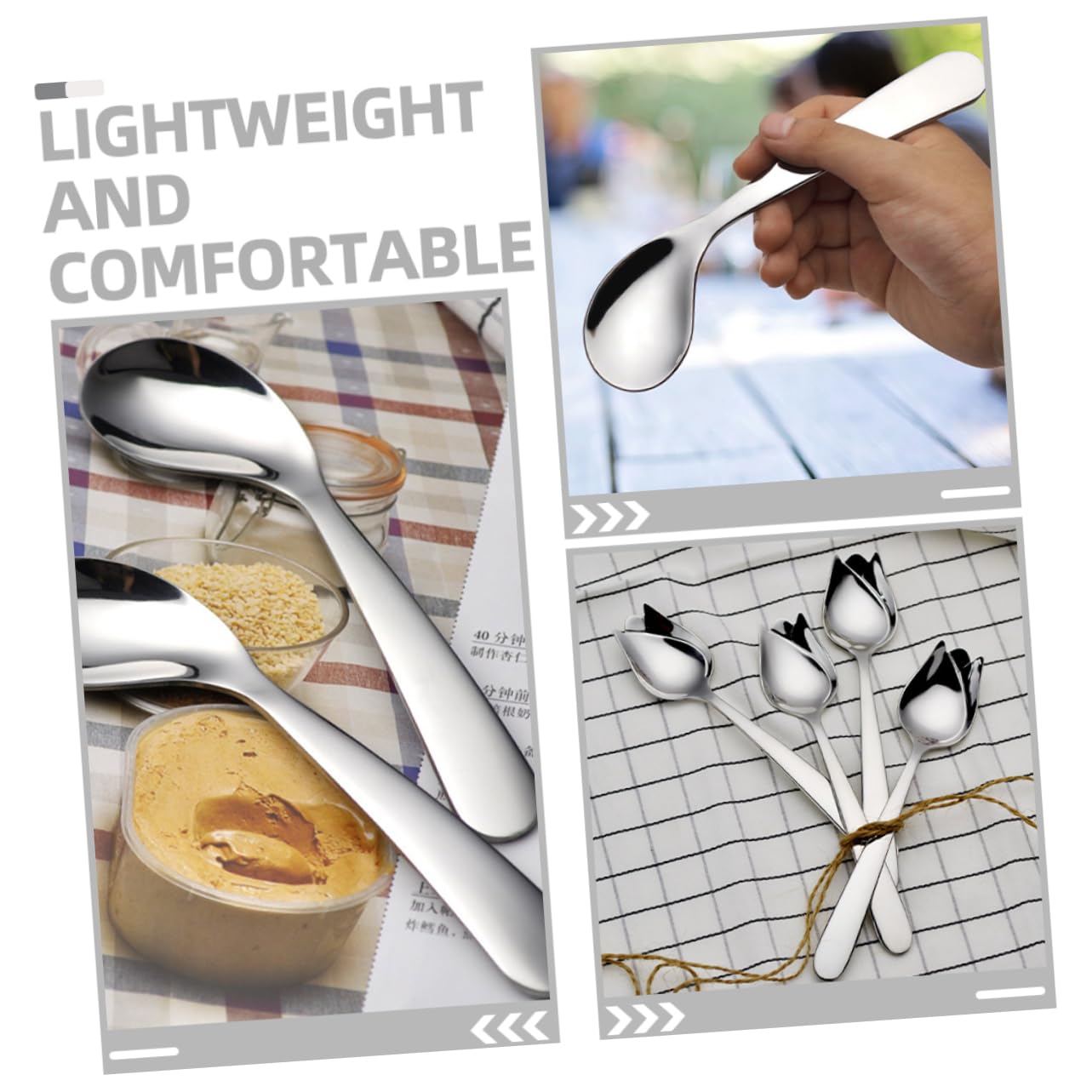 BESTYASH 5 Series Codo Cuchara Tenedor Cubiertos Para Discapacitados Para Adultos Anciano Cucharón Alimentador Forma Pequeño Utensilio Fácil Plata Acero Inoxidable 2 Piezas X 5