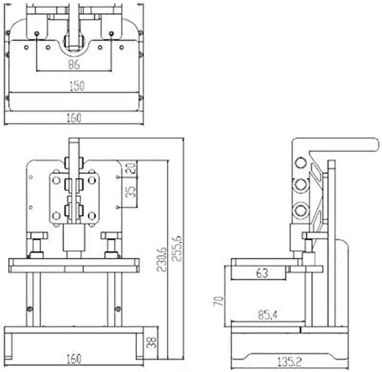 Universeller Testrahmen Für Leiterplatten – PCB-Testjig, 150x85 Mm Arbeitsbereich, Verstellbar 28–70 Mm