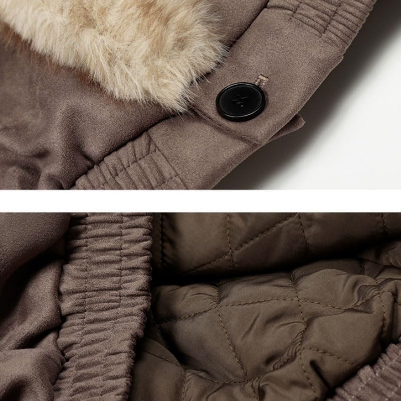 Loose Warm Cotton Padded Jacket with Stand Up Collar for Women in Winter