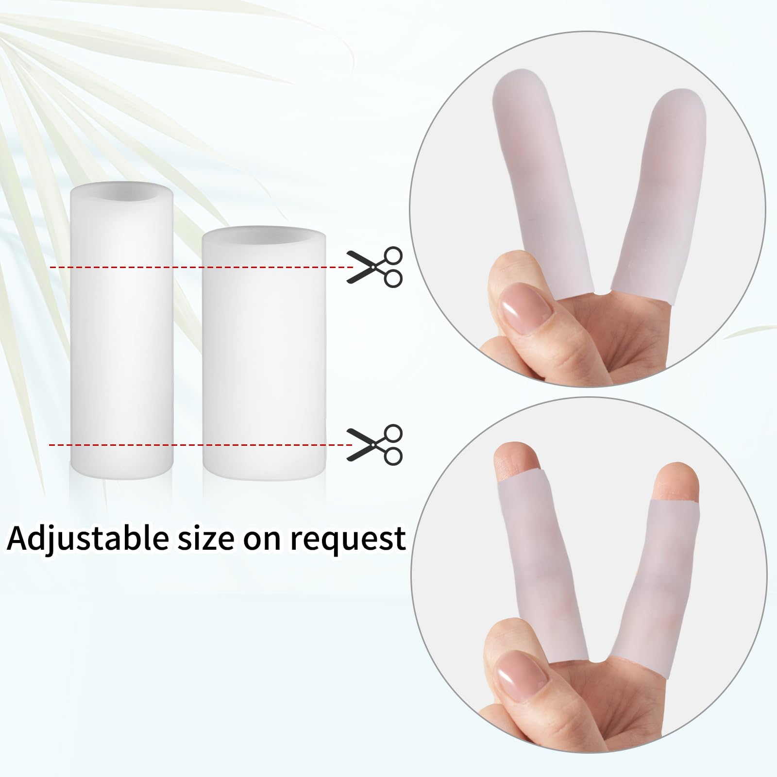 Finger Cots 14-Pack Silicone Waterproof Finger Protectors For