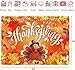 Happy Thanksgiving Backdrop Autumn Harvest Turkey Pumpkin Maple Leaf Background Give Thanks Day Party Yard Banner Photography Decorations Supplies 8x6FT