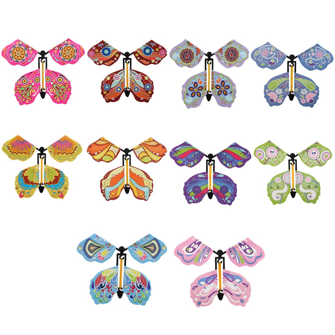 Jouet Papillon Volant Magique 15 Pièces - Surprise Élastique Pour Cadeaux D'Anniversaire