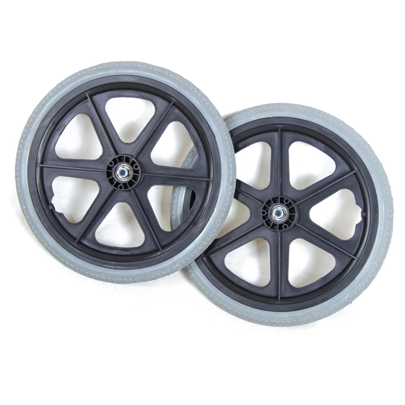 Rueda Trasera para Silla de Ruedas, Rueda de Repuesto para Silla de Ruedas de 16 Pulgadas, Rueda Maciza No Inflable, 16 * 1,75