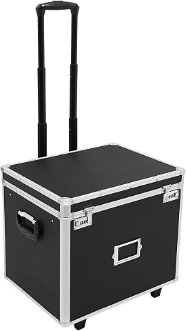 Aluminum Alloy Portable Document Case File Box with Locking Security and Telesco