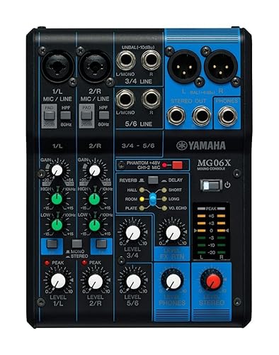 YAMAHA MG06X 6-Input Compact Stereo Mixer with Effects - 6-input