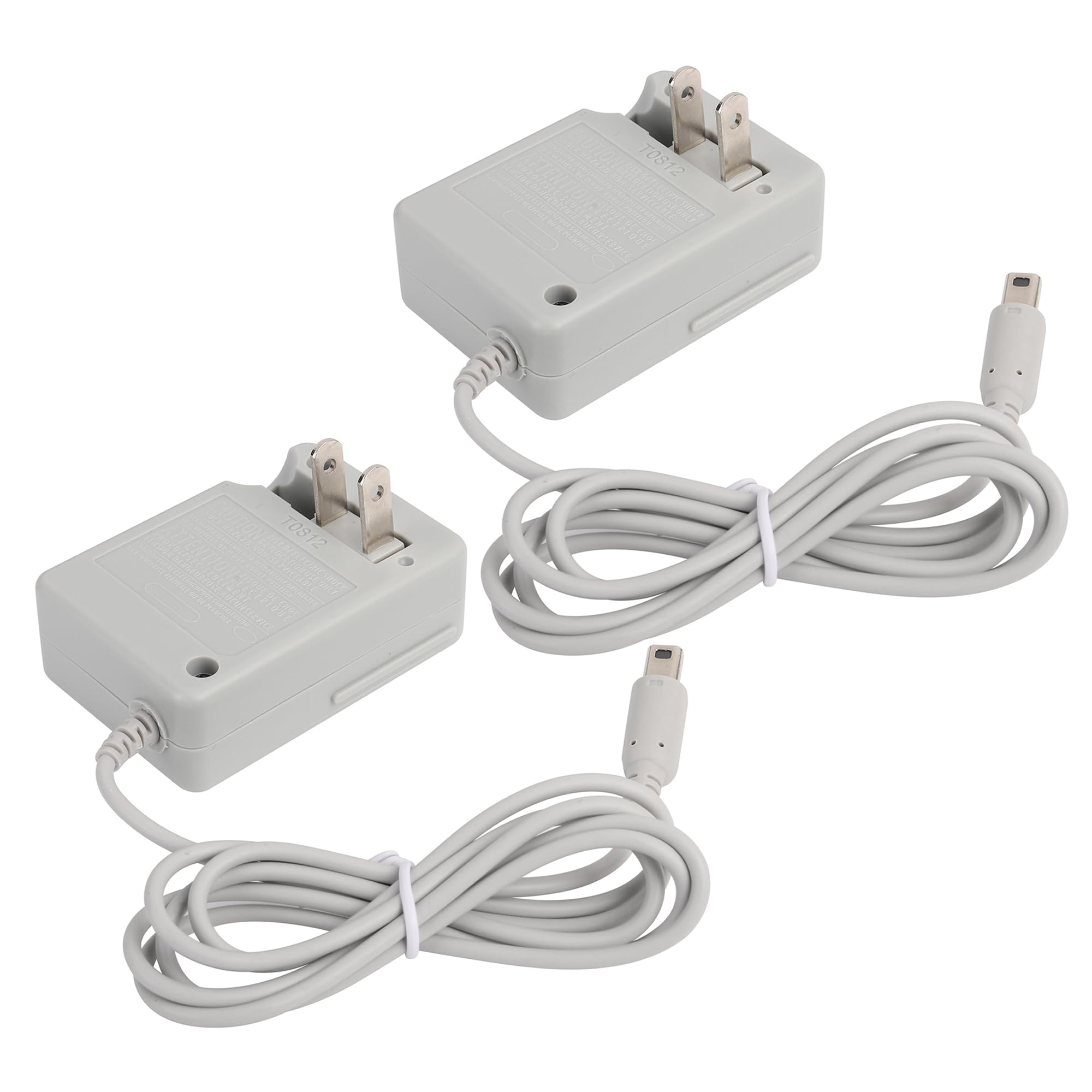3DS Charger, DSi Charger Compatible with Nintendo 3DS/ DSi XL/ 2DS/ New 2DS XL Wall Plug Power Adapter, 2 Packs