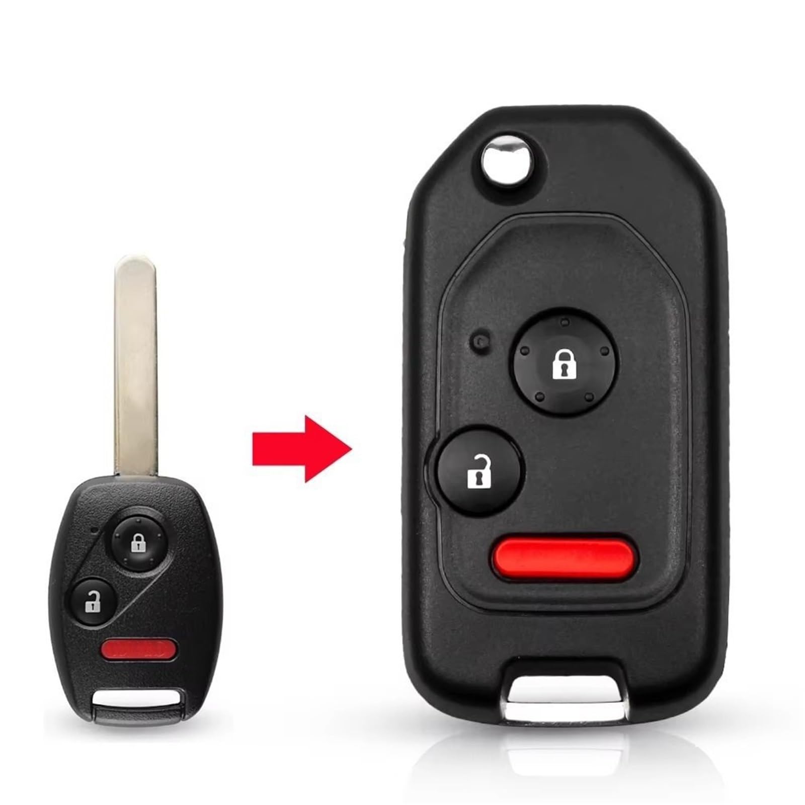 Compatibile Con Per CR-V 2007 2008 2009 2010 2011 2012 2013 2 3 4 Pulsanti Telecomando Di Ricambio Per Chiave Auto Ribaltabile(Model 7)