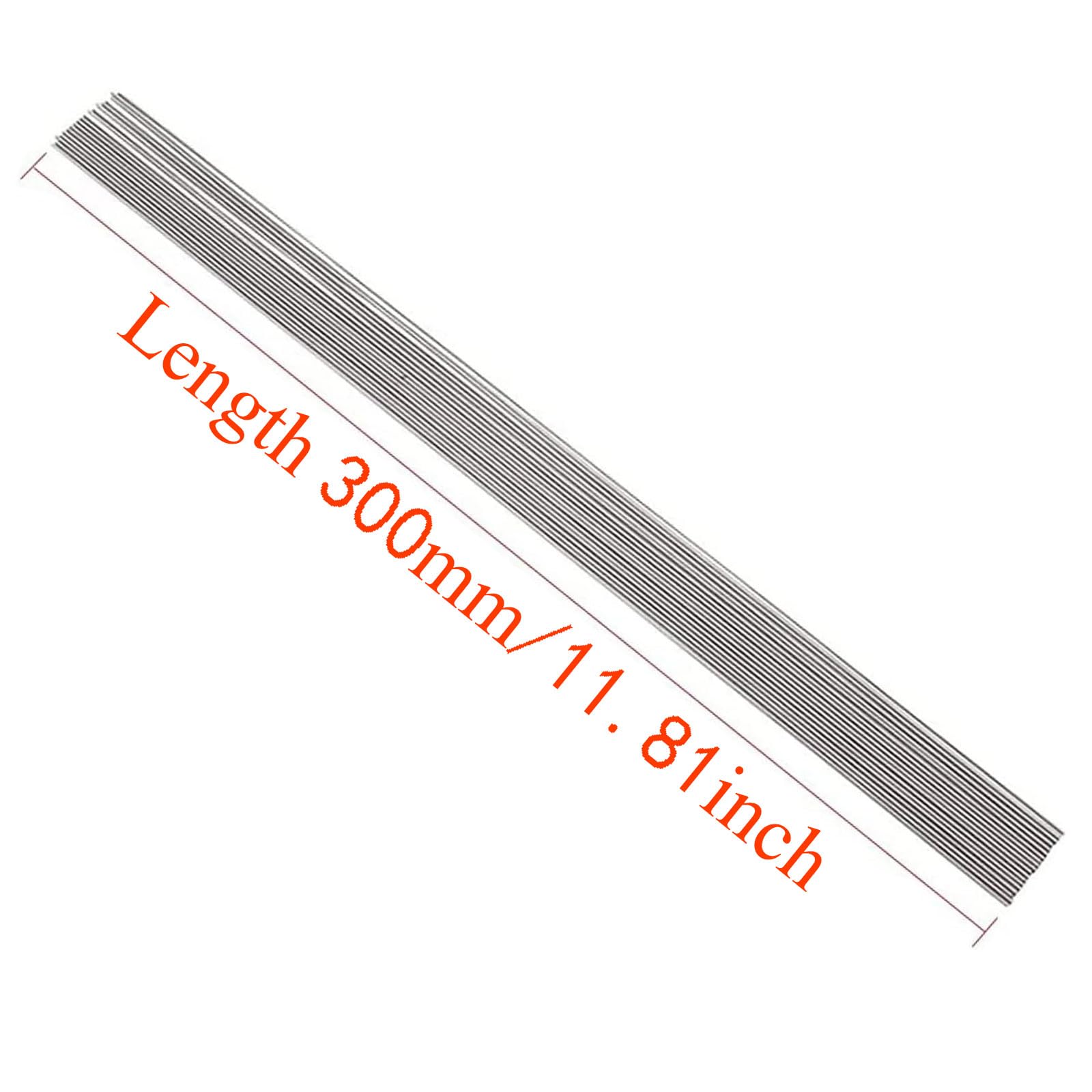 SUNULAN Straight Wire,Spring,50 Pcs 304 Stainless Steel Spring Wire, Length 300Mm Hard Wire Full Hard Wire Diameter 0.2Mm-0.4Mm Spring Steel Wire,Diameter 0.4mm(Size:Diameter 0.2mm