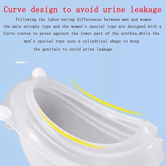 Urine Collection Bag for Men Women, Catheter Wearable Bag Incontinence Pant Pants System with Collection Portable Leak Proof Leg Urinals Holder Urination Devices(Silicone Material,Elderly Male)