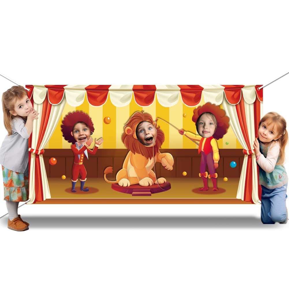 Rode Carnaval Achtergrond Circus Tent Gordijn